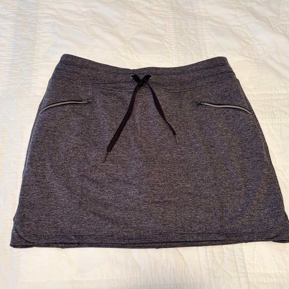 Tangerine Skort Women Size M Gray Polyester Spandex Athletic Golf Tennis Pockets
